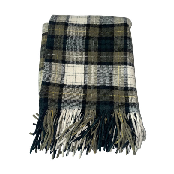 Vintage Pendleton Wool Throw Blanket 50"x60" + Fringe Tartan Plaid USA Made EUC - Picture 1 of 5